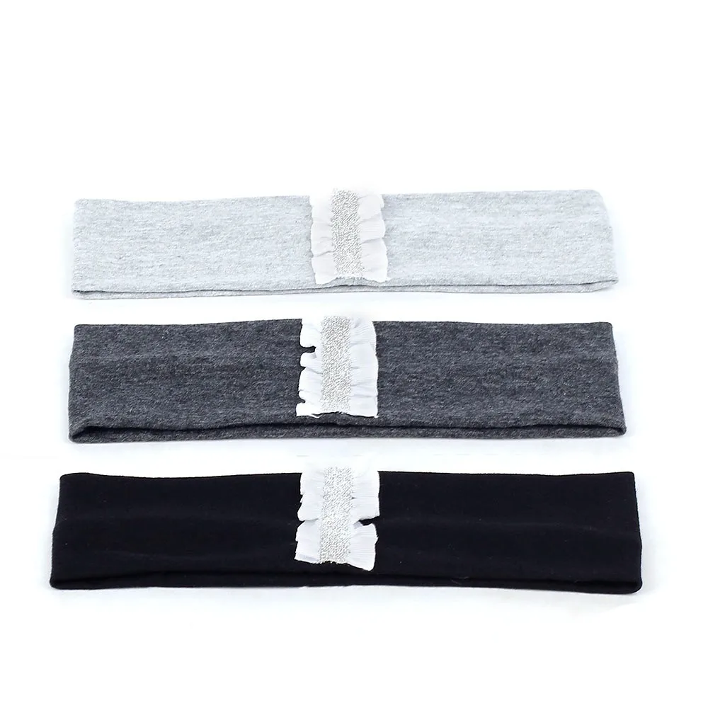 

Geebro Baby Flat Cotton Soft Headband Delicate Wrinkle Shiny Stripe Hairband Infant Cute Casual New Headwear Hair Accessories