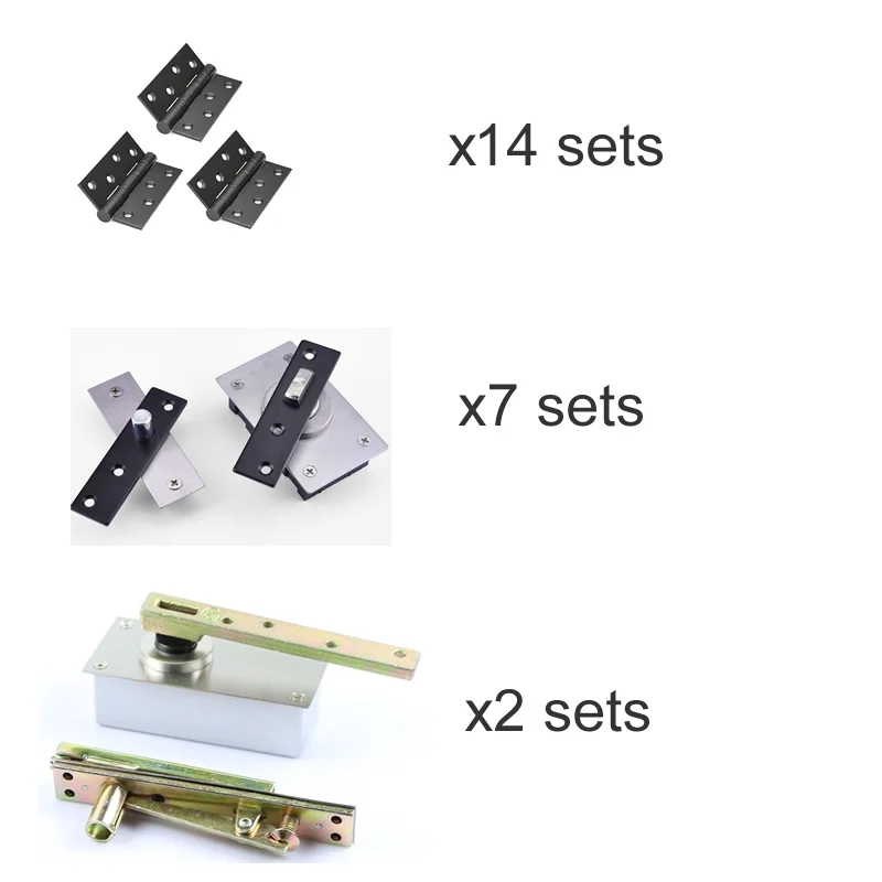 

Custom link ,4 inch black hinges, 14sets, door hinge x7sets, bear 300kg hinges x2sets ,ship to Uganda