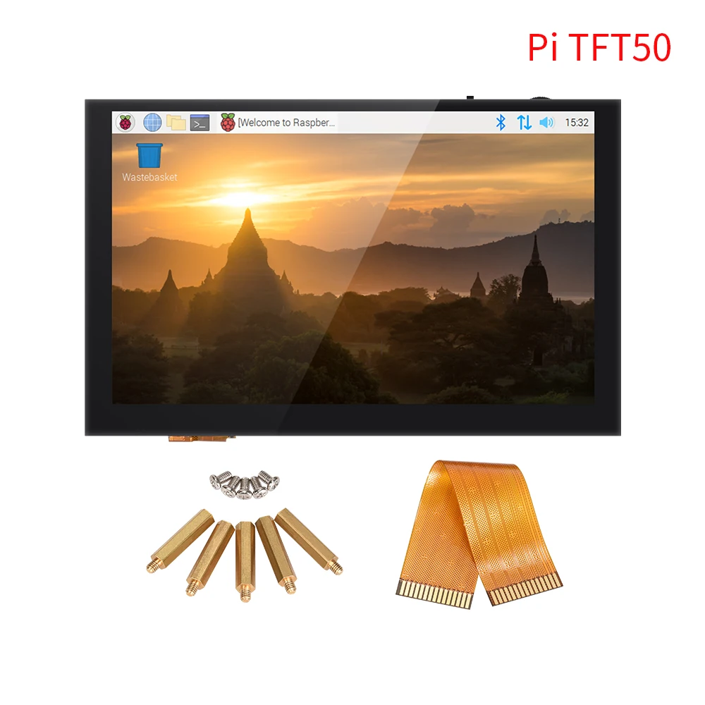 

Емкостный ЖК-дисплей BIGTREETECH PITFT50 V2.0, 5 дюймов, DSI 800x480, для Octoprint Raspberry Pi 4 3B Plus 2B