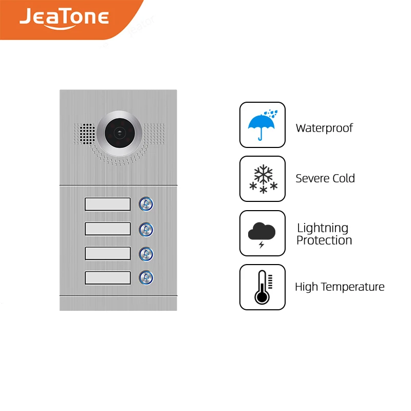 Видеодомофон JeaTone камера с дверным звонком 1 0 мегапиксельная IP водонепроницаемая
