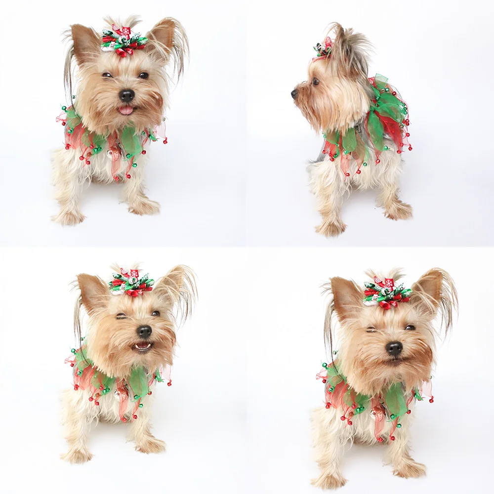 Ручной работы Рождество кота собаки фестиваль вечерние ошейники с