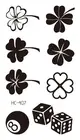 Наклейка-Татуировка Clover Dice, временная Водонепроницаемая татуировка для мужчин и женщин, имитация боди-арта, новый дизайн, 10,5x6 см, Детское тату на руку