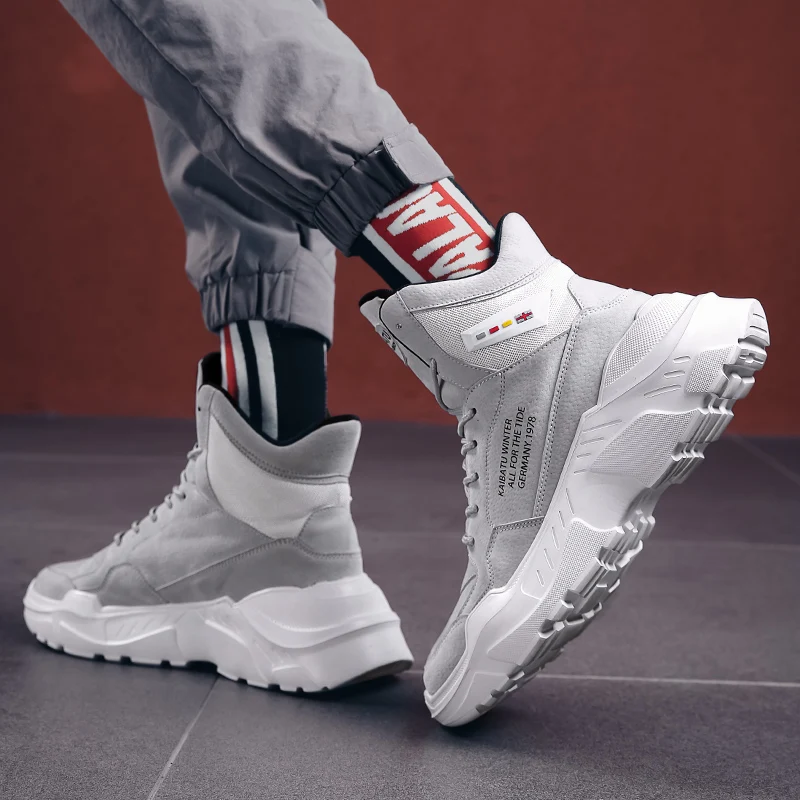 Зимние ботинки для мужчин; сезон осень-зима; Buty Scarpe Uomo Krasovki; кроссовки; Schoenen; повседневные ботильоны; Мужская обувь; высокое качество; botas hombre