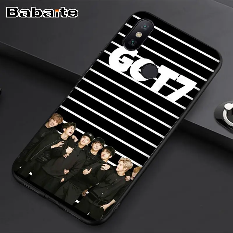 GOT7 JinYoung Jackson Mark черный мягкий силиконовый чехол для телефона из ТПУ redmi 5plus note7 5A 6pro
