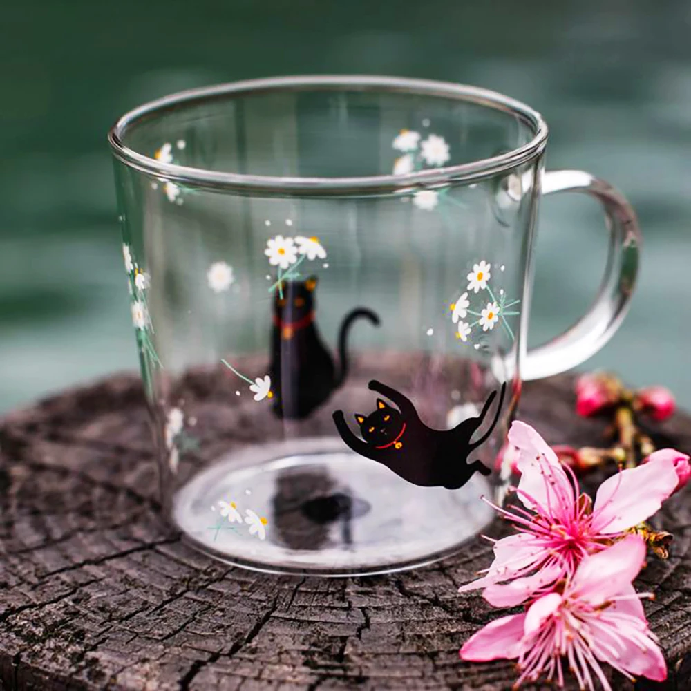 Стеклянная кружка в виде оленя чашки для завтрака японском стиле Необычные