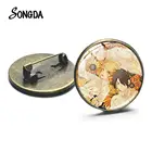 Эмма Норман Рэй Аниме фигурки стеклянная круглая брошь коллекция 