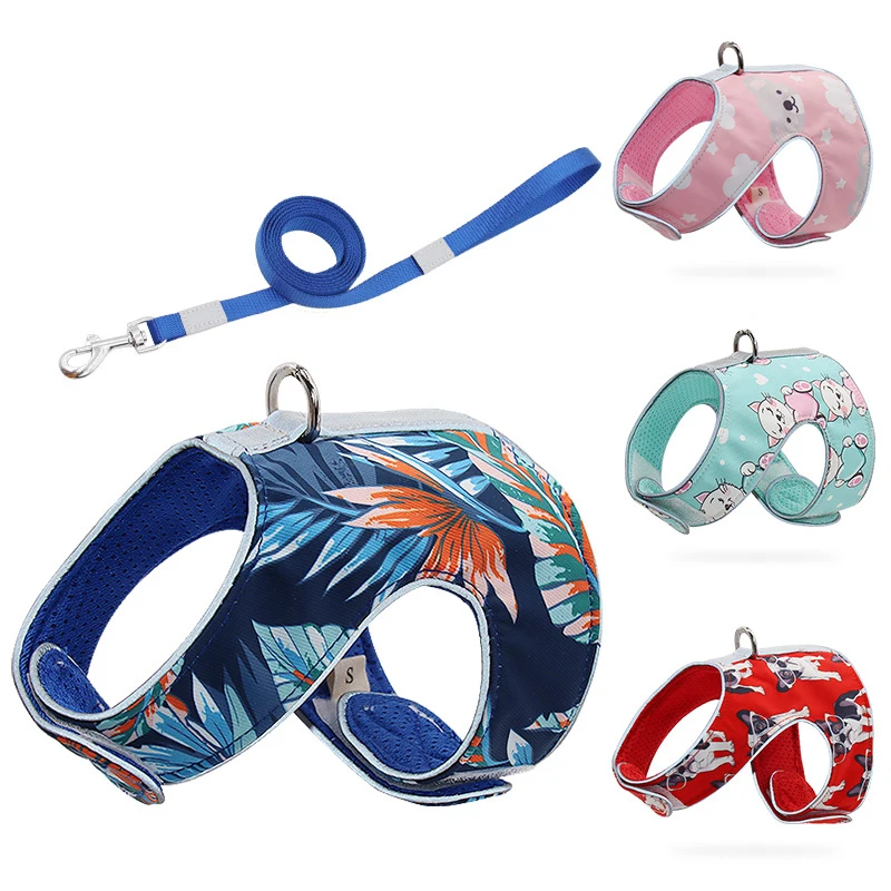 

Cat Harness Fashion Printed Small Dog Puppy Harness Dogs Cats Harnesses Vest Reflective for Chihuahua Puppy Collar