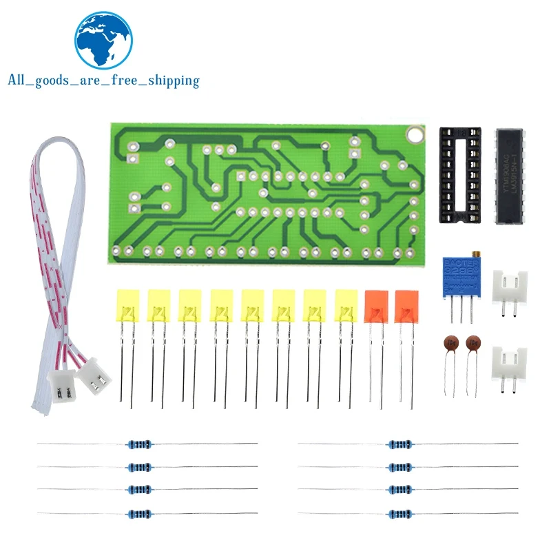 Завеса забавные 10 Индикатор уровня звука LM3915 DIY Kit электронный звуковой индикатор