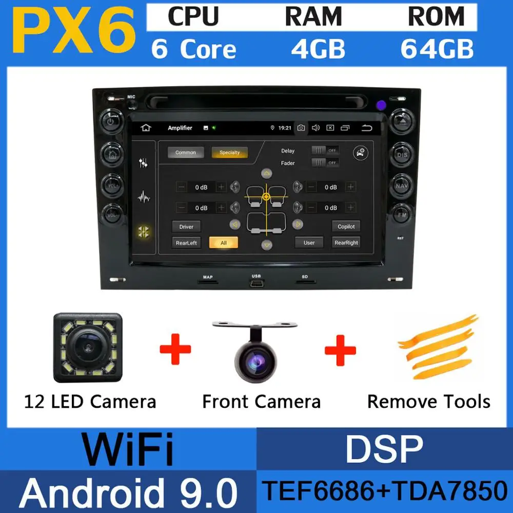 PX6 5 USB порт PX6/Восьмиядерный Android 9,0 автомобильный dvd-плеер для Renault Megane 2 ii 2003-2010 Автомобильный gps Радио DSP Android авто мультимедиа - Цвет: PX6