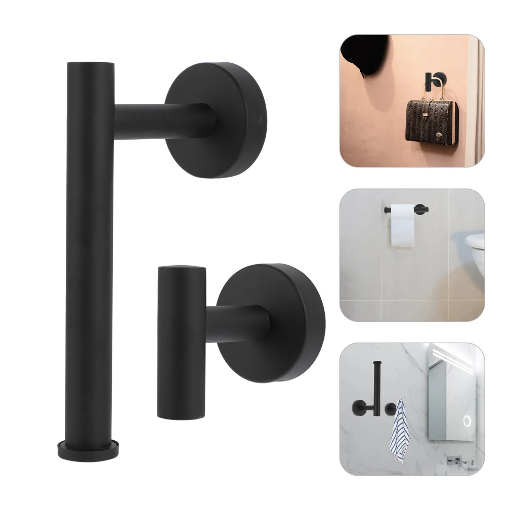 

2pcs Stainless Steel Toilet Roll Holder Towel Rack Bathroom Towel Holder
