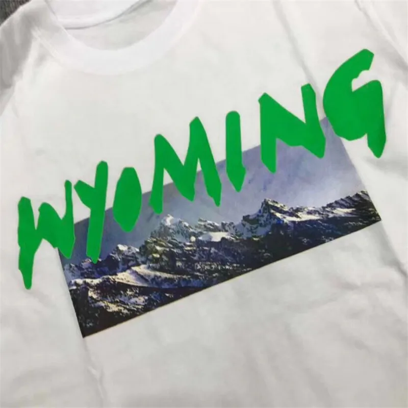 

Kanye West WYOMING L/S T-shirt Long T Shirt Men Women 1:1 High Quality 100% Top Tees Summer Style Hip T Shirt
