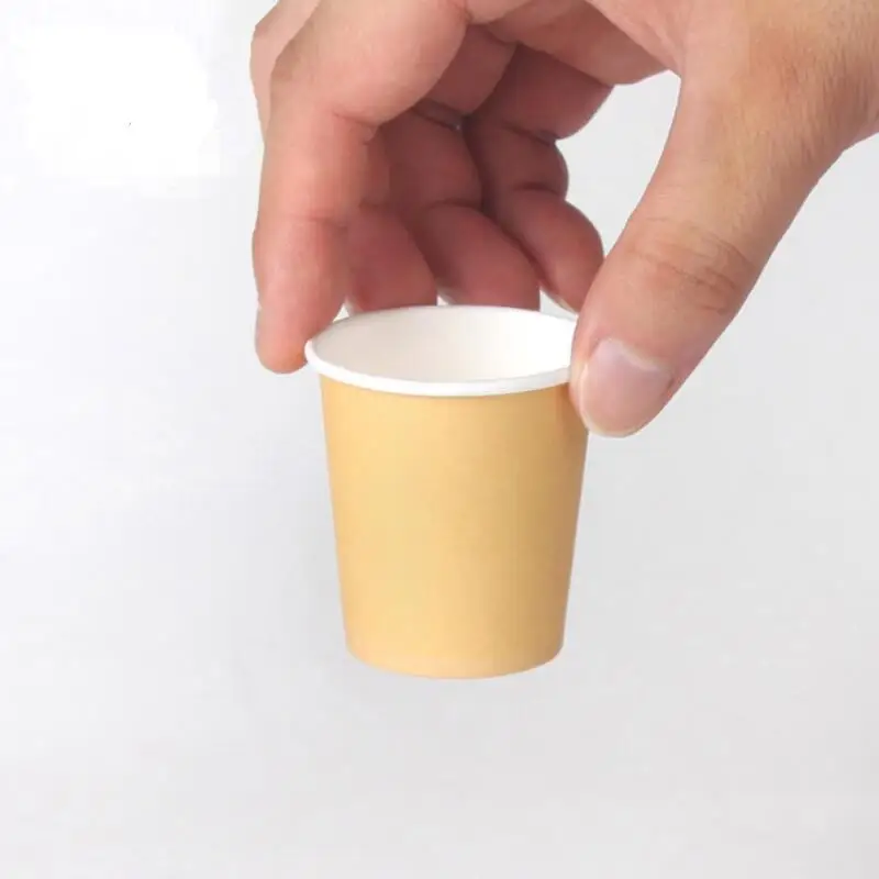 Мини стаканы для дегустации бумаги 2 унции/60 мл белый/коричневый кофе Рекламный