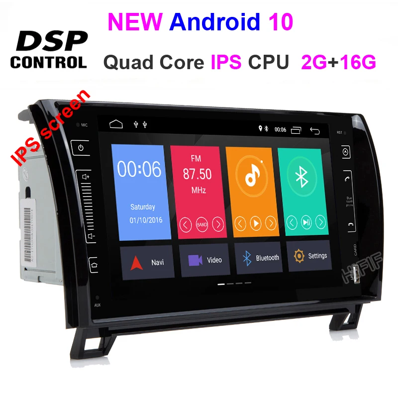 2G RAM 16G ROM DSP " ips экран Android 10 4G 2 DIN Автомобильный gps для TOYOTA Sequoia Tundra нет dvd-плеер Радио Стерео навигационный приемник - Цвет: 2G RAM 16G ROM DSP