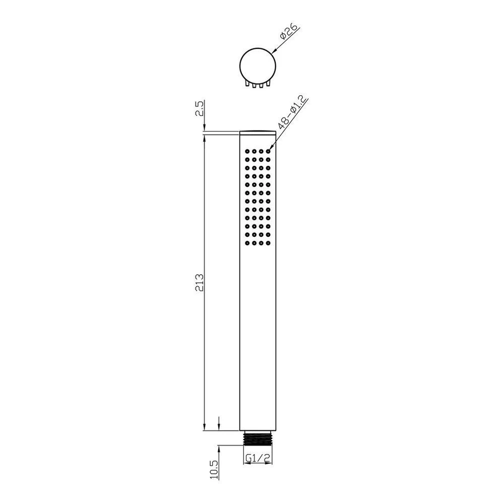 Ручной душ Ravak Chrome 957.00 1 функция X07P007 |