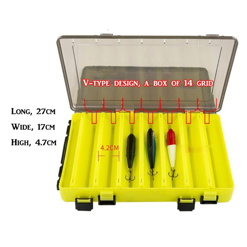 Ящик для приманок для рыбалки двухсторонний снасти Egi Squid Jig Pesca аксессуары зеленые и воздушное отверстие для минноу-креветки Бай он.
