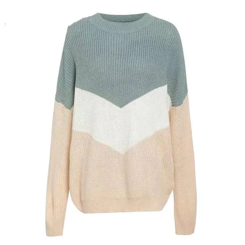 

Spring Autumn Loose Knitted Sweater Women Long Sleeve O-neck Casual Jumpers Woman Pullovers Regular Red Sweater 2021