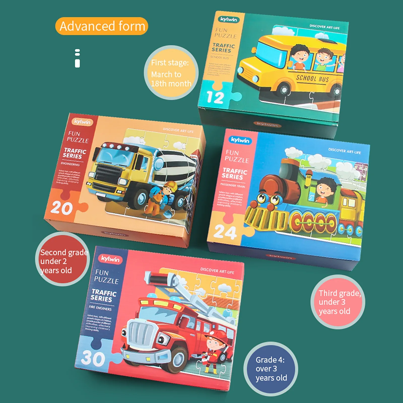 

HIINST 12 /20/24 /3Pcs Engineering fire ladder Enlightenment science & education Toys Children Advanced Puzzles