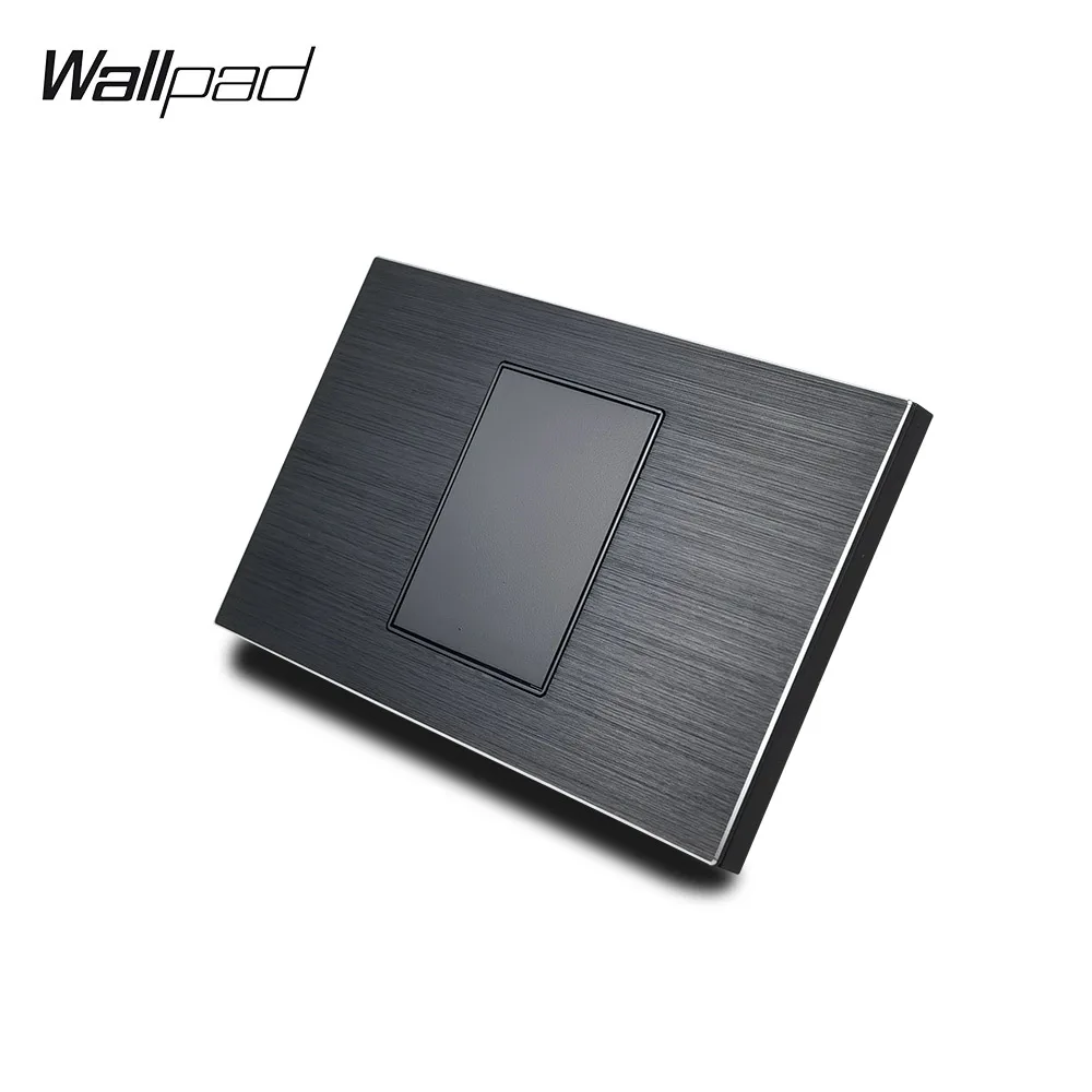 

118*72mm Blank Plate For Wall Hole Switch Wallpad L3 Black Aluminum Panel Blindfold Blind Cover For Hole AU US Standard 3M