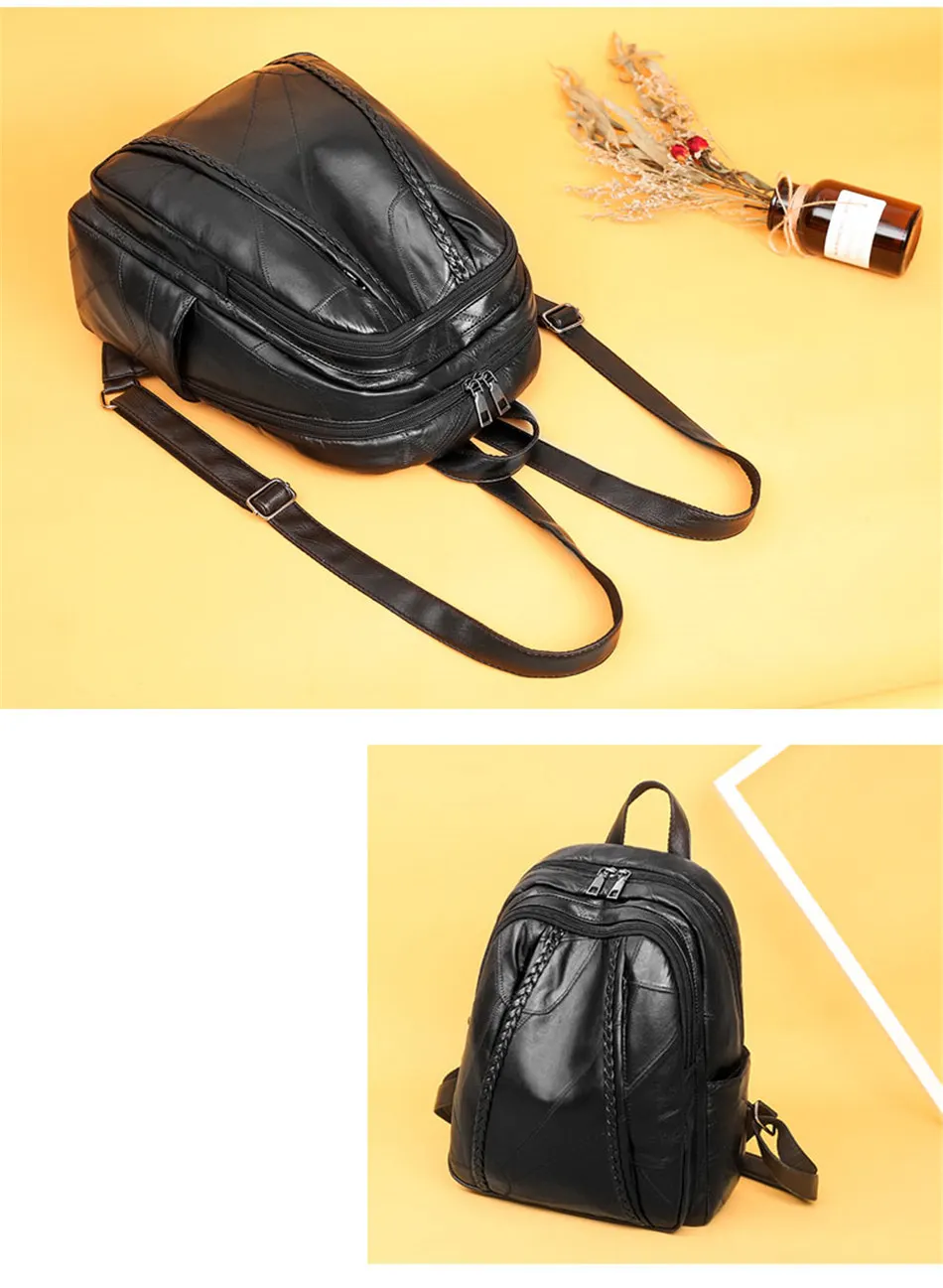 Винтажный натуральный кожаный рюкзак для женщин Mochila Feminina большой емкости рюкзак школьный рюкзак сумки для девочек-подростков сумка для женщин