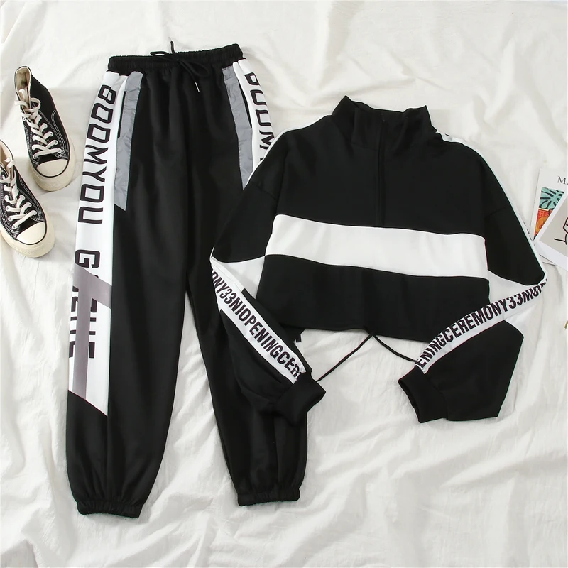 2021 Осенняя уличная одежда с высокой талией брюки-карго женские свободные