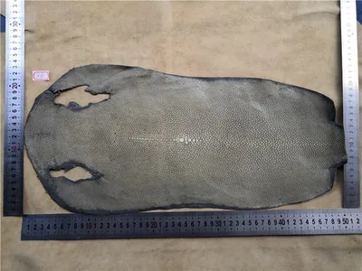 Большой размер полированная жемчужная рыбья кожа, скат Кожа DIY Специальная кожа для кошелька короткая застежка комплекты для телефонов ремешок упаковка для карт