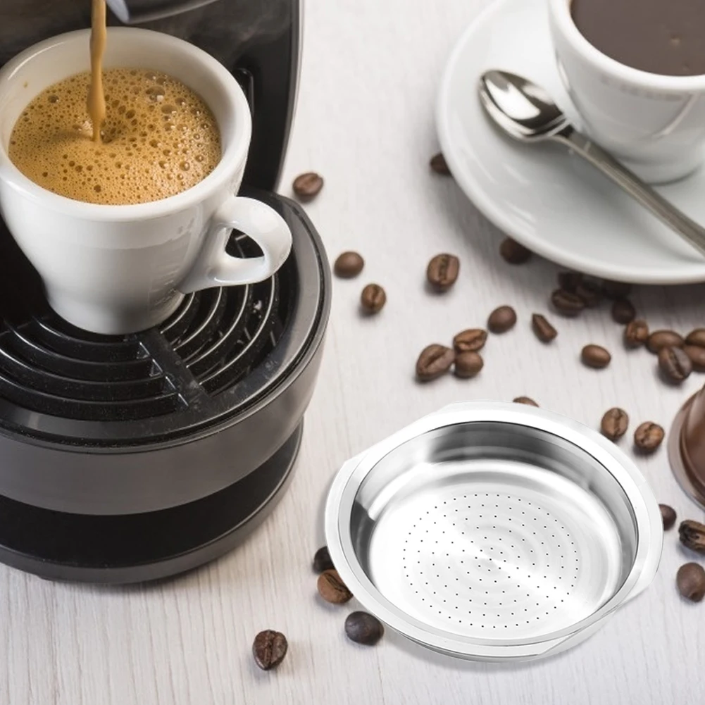 

Многоразового использования Кофе капсула для Senseo многоразовые Нержавеющая сталь фильтр чашки с ложка-кисточка Кухня аксессуары
