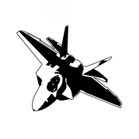 car sticker exquisite little anime cute aircraft fighter model pvc car sticker creative cover scratch blackwhite 16cm13cm