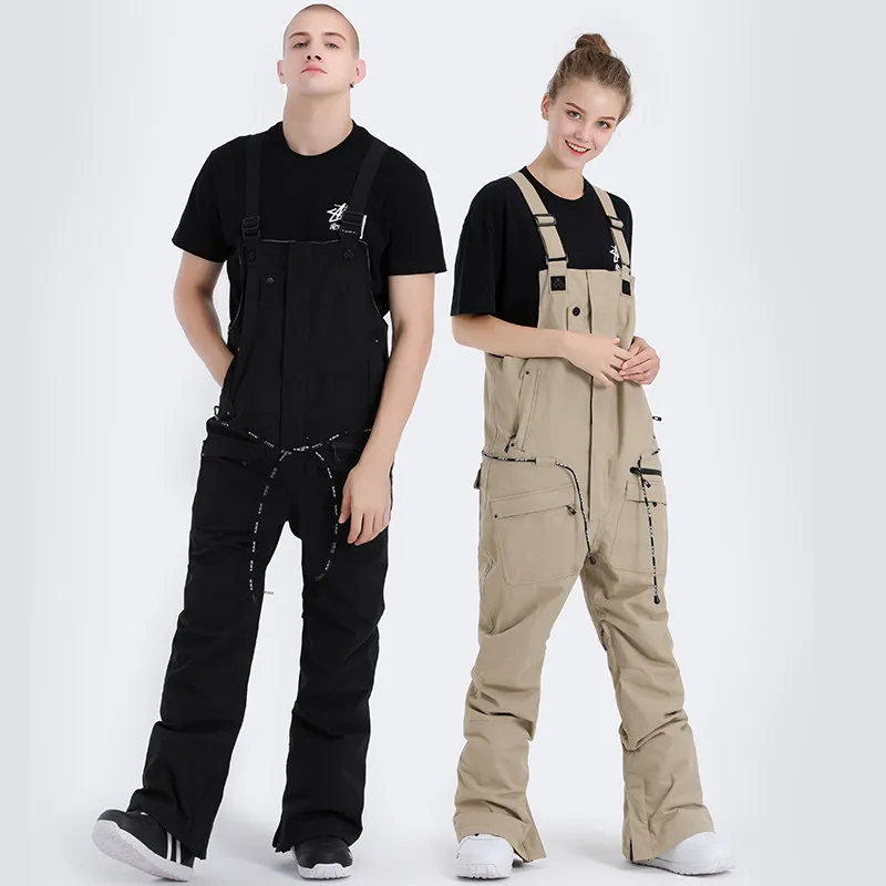 SMN Brand Women Men Bib Pant Skiing Snowboard Trouser Windproof Waterproof Outdoor Sport Wear Winter Female Anti-Cold | Спорт и