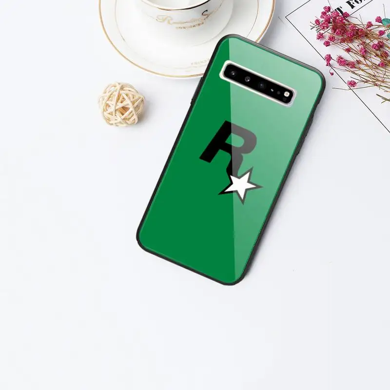 

Rockstar Games Glass Phone Case for Samsung Galaxy S20 Ultra S10 S9 S8 S7 Plus Edge S10 E lite Note 8 9 10 Pro Cover