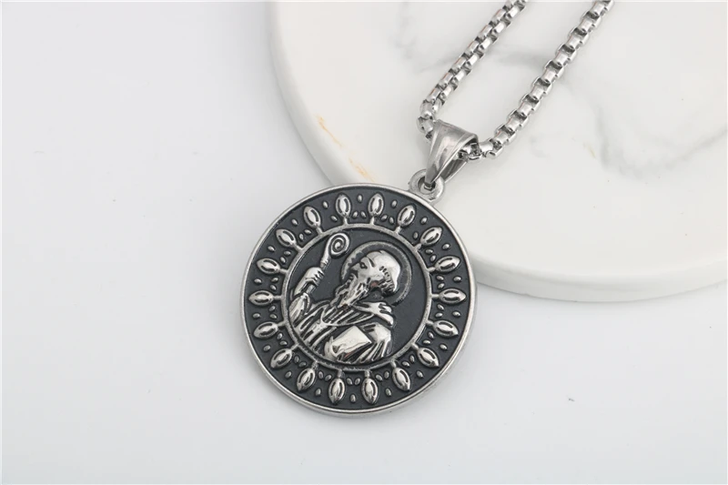 

Stainless Steel necklaces for men necklaces for women valentines day gift punk Hip hop Black Drip Benedict Pendant Necklace