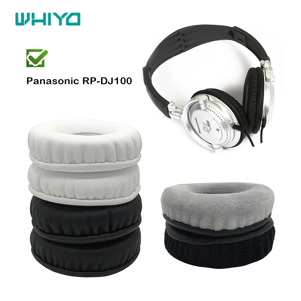 Whiyo Replacement EarPads for Panasonic RP-DJ100 RP DJ 100 Headphones Velvet Earmuff Memory Foam Earphone Leather Sleeve