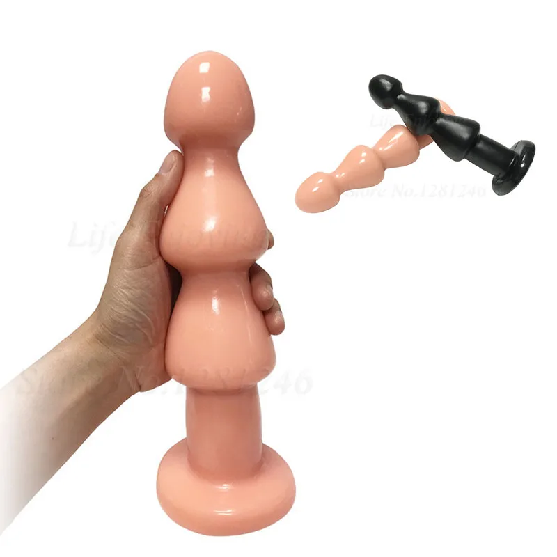 New Super Soft Anal Beads Big Butt Plug with Sucker Sex Toys for Adults Woman Man Dildo Large Booty Huge Anus dilator | Красота и