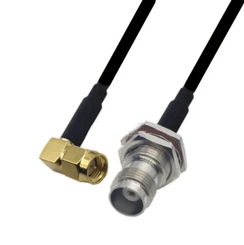 

RG174 Cable SMA Male Right Angle to TNC Female bulkhead Extension Coax Jumper Pigtail WIFI Router Antenna RF Coaxial Cable