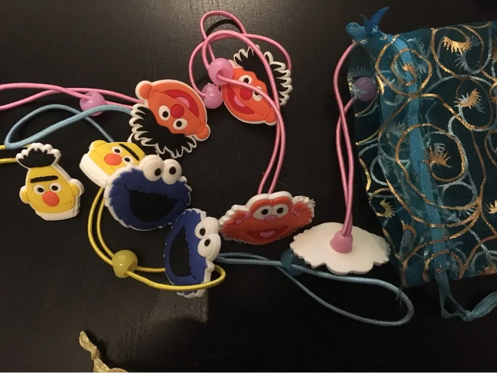 1 пара эластичных резиновых резинок для волос с изображением подсолнуха и