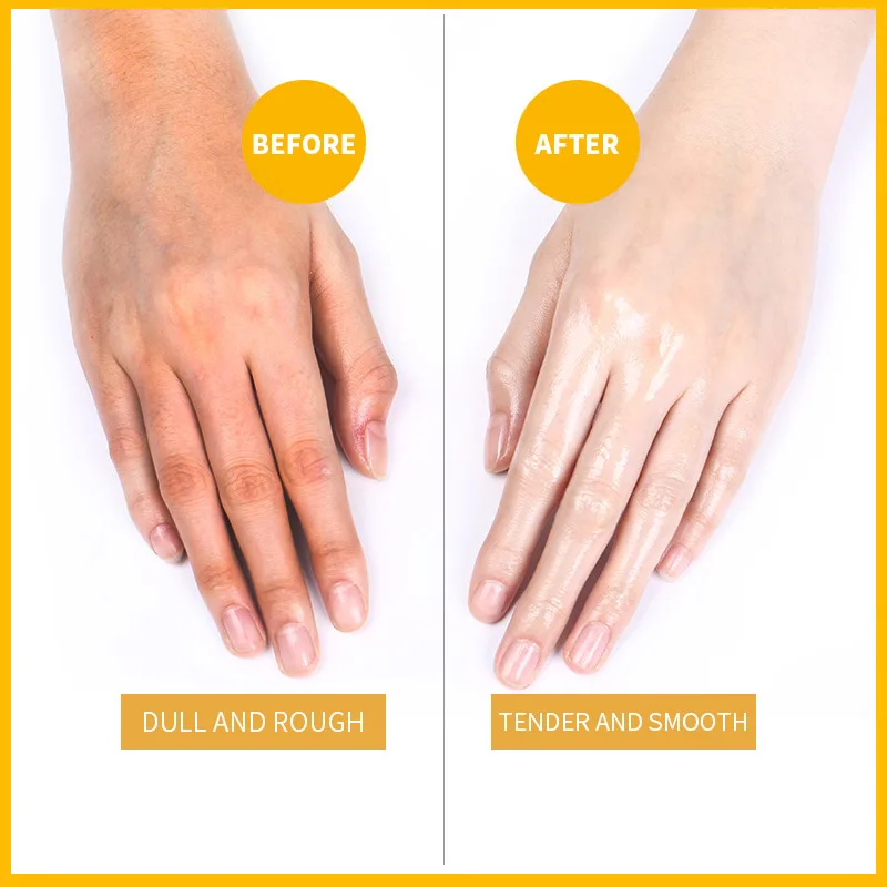 Молоко Мёд Маски для рук воск увлажняющее Отбеливающее кожу средство забота