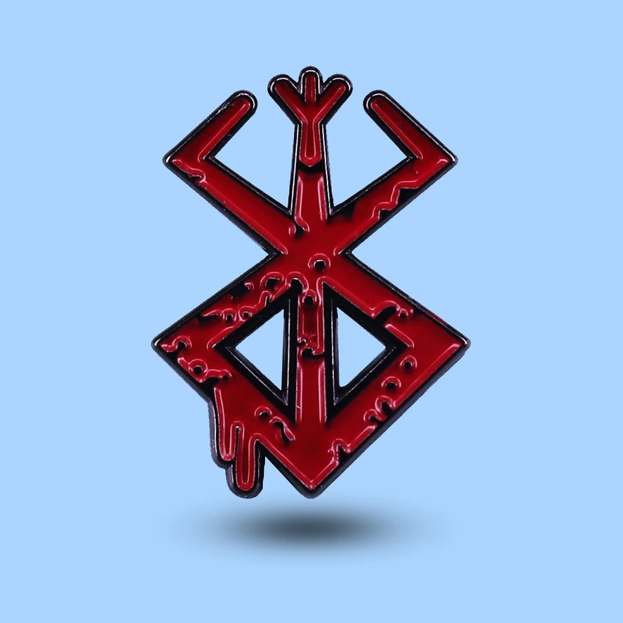 Эмалированные металлические значки в стиле Аниме Berserk Behelit красные броши на