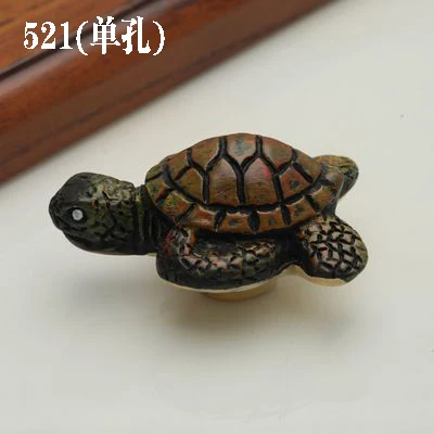 521 tortoise 1 шт. морская серия полимерные ручки тянет ручка ящика шкафа и ручка для домашнего оборудования дверные ручки для мебели морская Морская звезда - Цвет: 521 tortoise