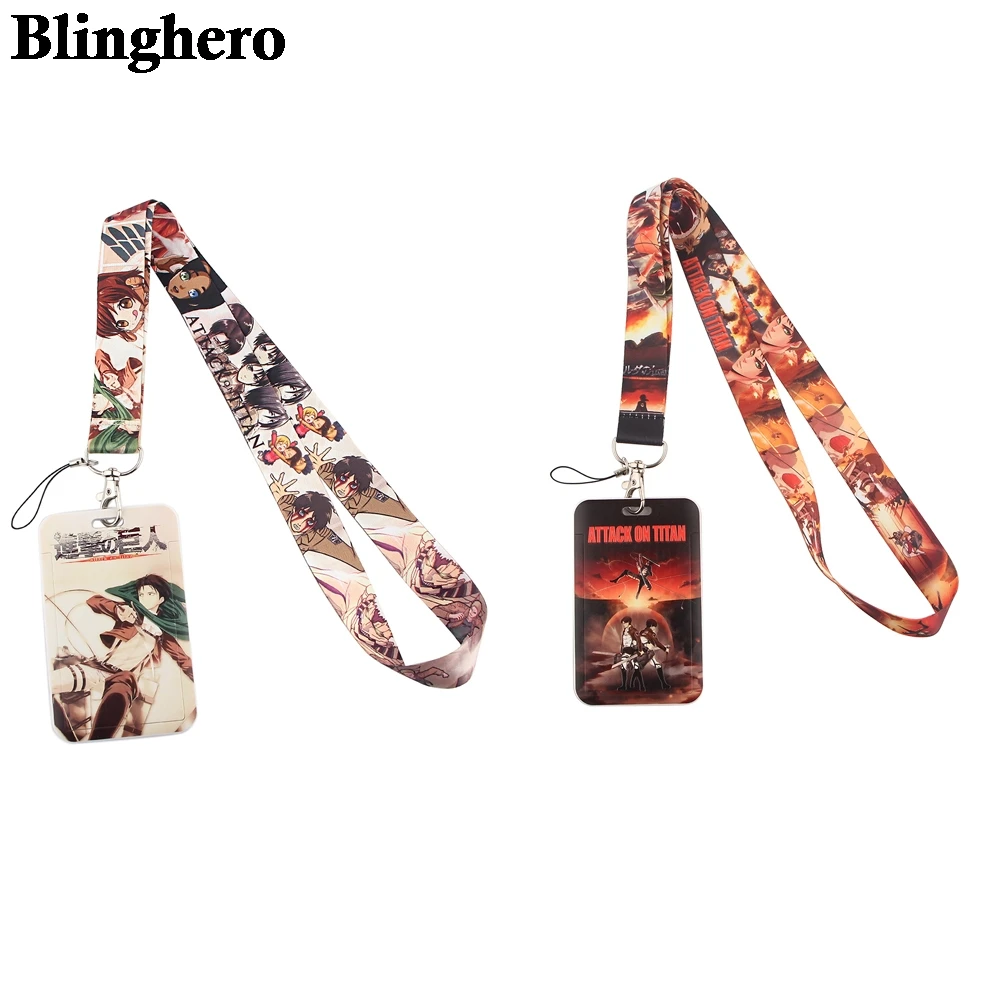 cb0177 new anime printed lanyard badge id card holder neck strap cell phone neck straps office school supplies accessory gift free global shipping
