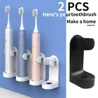 Настенный пластиковый держатель для зубных щёток и зубных щёток