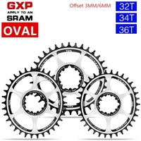 mtb bicycle chainwheel oval chainring ring offset 3mm 6mm 32t 34t 36t for sram gxp xx1 x9 xo x01 gx eagle nx crankset 8 12s