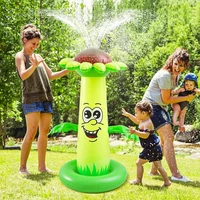 120cm inflatable sprinkling sunflower pvc blowing water toys children kindergarten farm outdoor play in the water