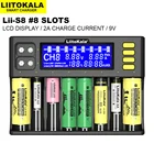Зарядное устройство LiitoKala Lii-S8, для литийионных аккумуляторов 3,7В, никель-металлогидридных 1,2В, литий-железо-фосфатных 3,2В, IMR 3,8В, для аккумуляторов 18650, 26650, 21700, 26700, AA, AAA