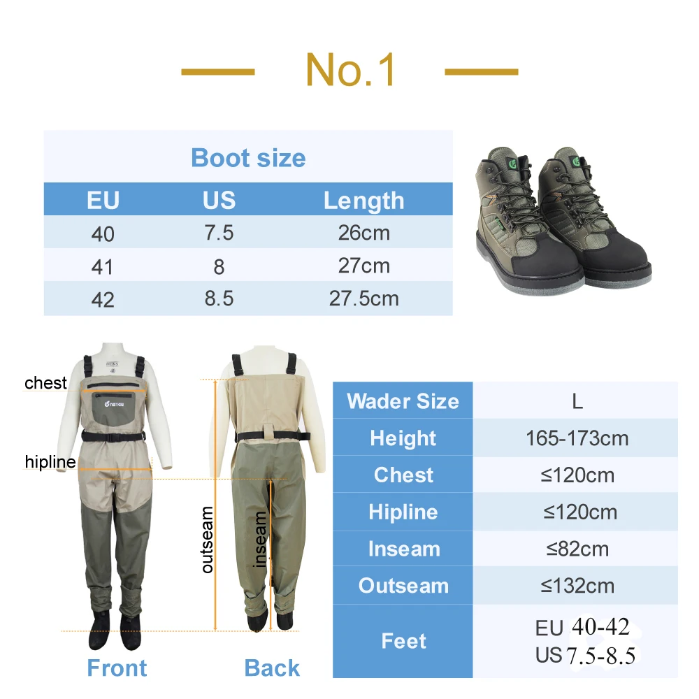 US 8 boots L wader Водонепроницаемая обувь для рыбалки и войлочной подошвы для женщин с регулируемым плечевым ремнем для охоты, катания на лодках и рафтинга - Цвет: US 8 boots L wader