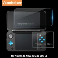 6 in1 tempered glass clear protective film surface guard cover for nintendo new 2ds xl 2ds ll lcd screen protector skin 2ds