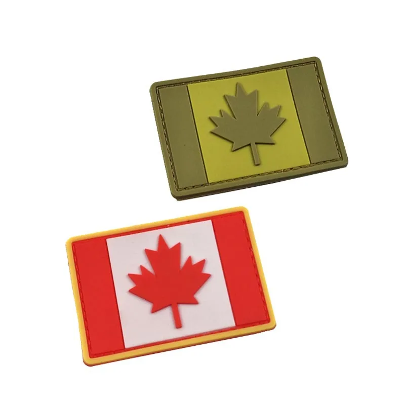 5*7 см военный веер наружный значок 3D Канада ПВХ резиновая лента Национальный
