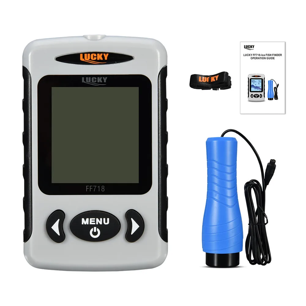 Эхолот рыболокатор LUCKY портативный ЖК 2 дюйма 200 кГц/83 кГц двойная частота сонара