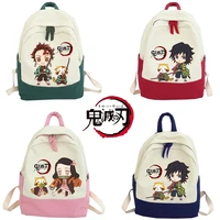 anime students backpack demon slayer cosplay school bags kimetsu no yaiba kamadotanjirou nezuko backpack student travel bag