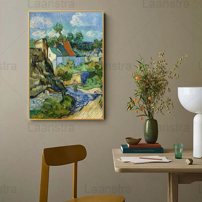 

Van Gogh Wheat Field Farmhouse Vintage Wall Decoration Painting Beautiful Landscape Living Room Wall Canvas Poster Classic Print