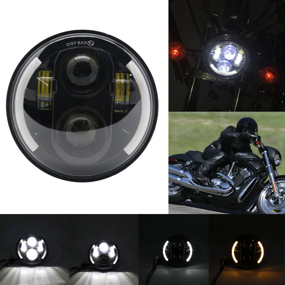 5 75 дюймов светодиодный головной светильник halo сигнал поворота для Triumph Rocket iii 3 и