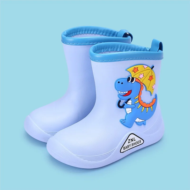 Детские непромокаемые ботинки с динозавром обувь для воды маленьких девочек